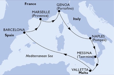 Crociera MSC Grandiosa partenza da Napoli