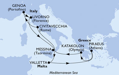 Crociera MSC MAGNIFICA, Partenza da Civitavecchia 28 ottobre 2020